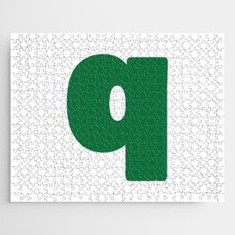 q (Olive & White Letter) Jigsaw Puzzle