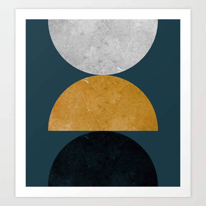 Abstraction_GEOMETRIC_SHAPE_LANDSCAPE_SUN_POP_ART_1214A Art Print
