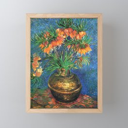 Vincent Van Gogh Frittilaries in Copper Vase 1887 Framed Mini Art Print