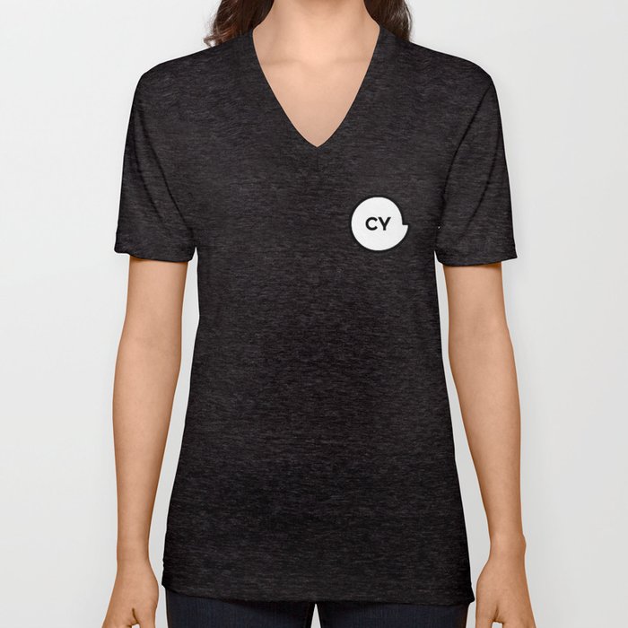 CY Circle (Black) V Neck T Shirt