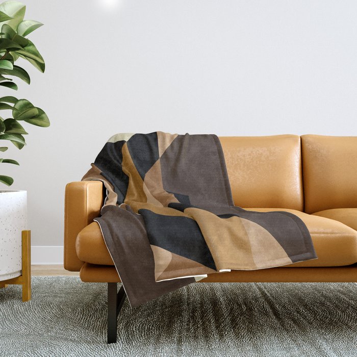 SUISSE - Art Deco Modern: CAFE JAVA Throw Blanket
