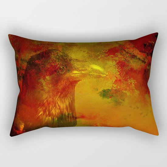 Melancholic crow Rectangular Pillow