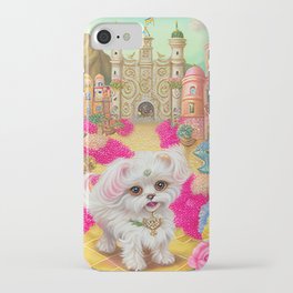 puppy in a magic land iPhone Case