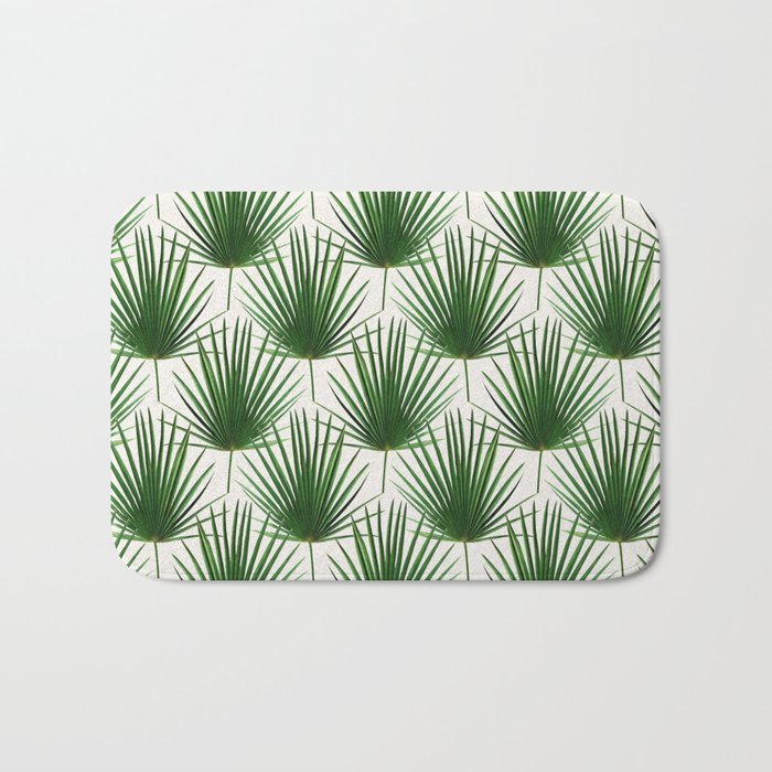 Simple Palm Leaf Geometry Bath Mat