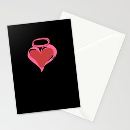 Heart Angel halo Stationery Card