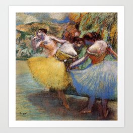 Edgar Degas "Three dancers" Art Print
