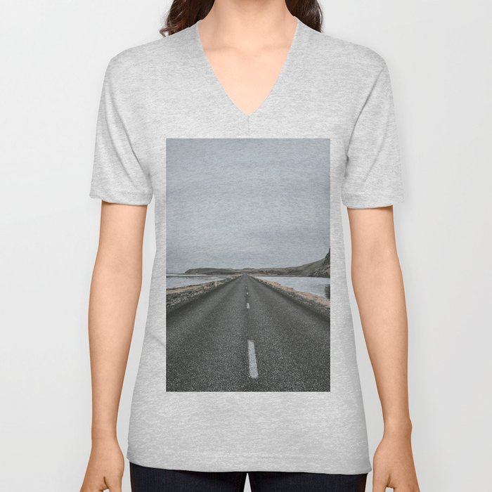 Empty Road - A Love Story V Neck T Shirt