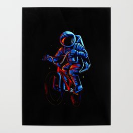 Dirt Bike Astronaut Poster