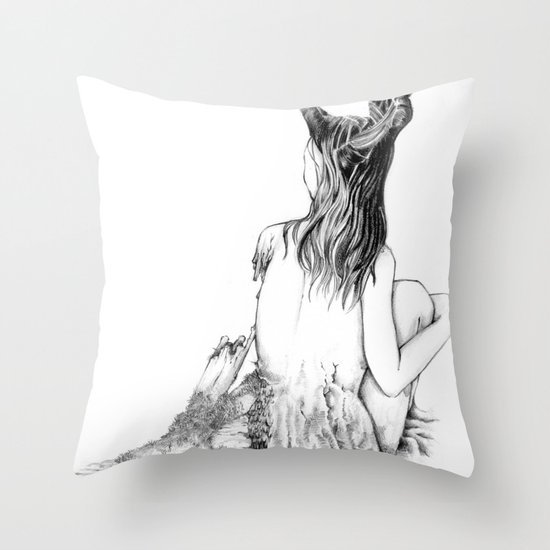 Sleeping Forest Throw Pillow