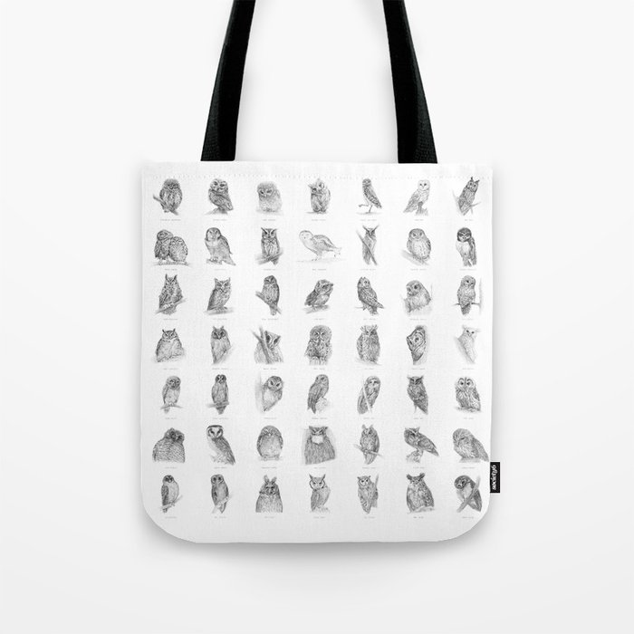 "50 Shades of Owls" collection Tote Bag