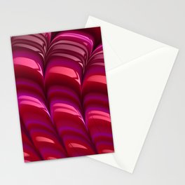 Geometric Fractal Red, Maroon, Pink Stationery Card