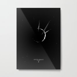 ENCELADUS Metal Print | Digital, Science, Moon, Black and White, Graphicdesign, Popart, Nasa, Sci-Fi, Space, Enceladusmoon 