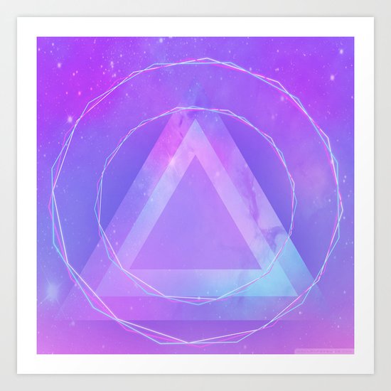Galaxy triangle Art Print