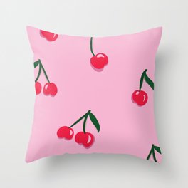 Very Cherry Throw Pillow