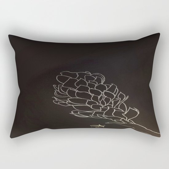 Black and White Alpinia purpurata – Red Ginger Flower, Bogota, Colombia Rectangular Pillow