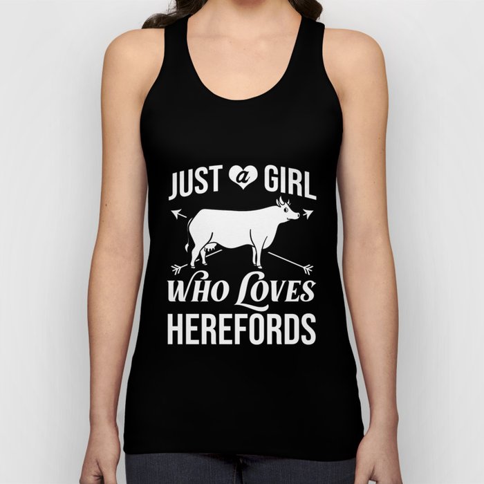 Hereford Cow Cattle Bull Beef Farm Tank Top