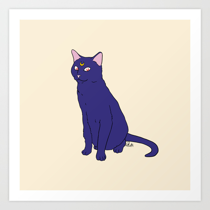 Luna Sailor Moon Art Print By Draculaisstillathreat Society6