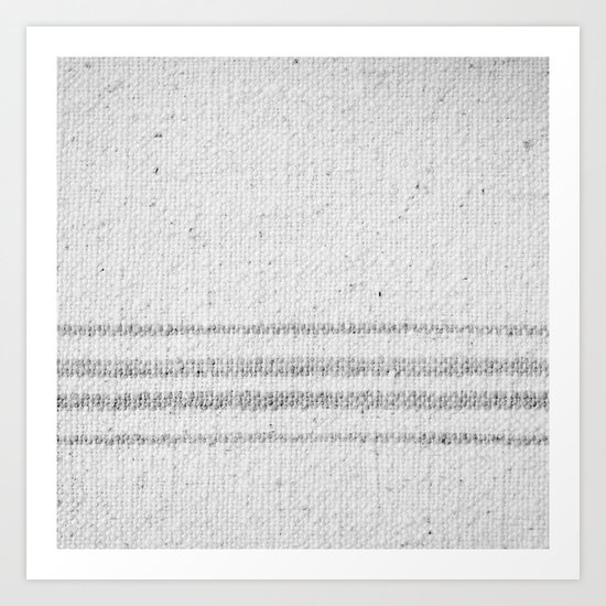 VINTAGE FARMHOUSE GRAIN SACK Art Print