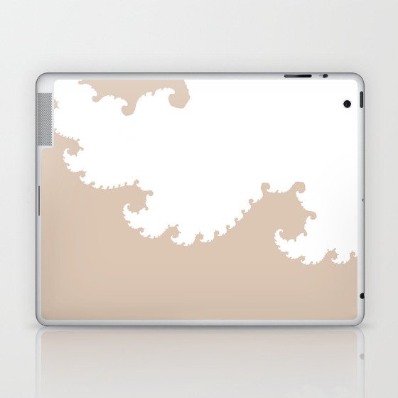 Beige and White Fractal Laptop & iPad Skin