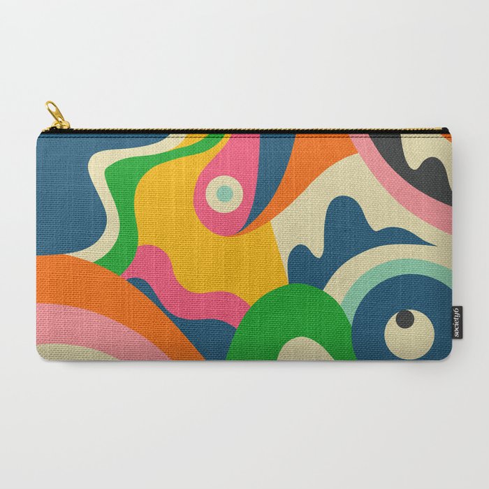 Colorful Mid Century Abstract  Carry-All Pouch