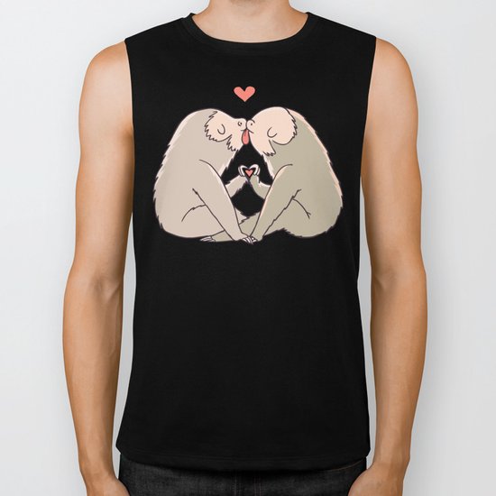 Sloth Kisses Biker Tank