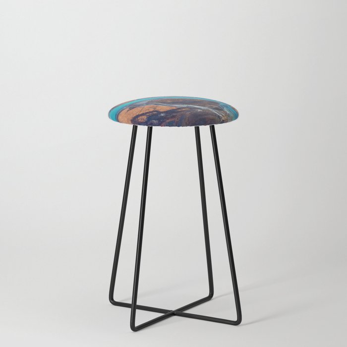 River Top View Counter Stool By Draw4you Society6