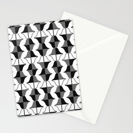 Whale Song Midcentury Arches Monochrome Stationery Card