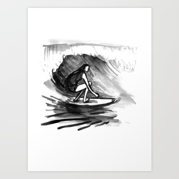 Surfer Girl - Catch a wave Art Print