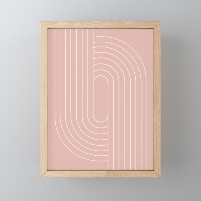 Oval Lines Abstract XXIII Framed Mini Art Print
