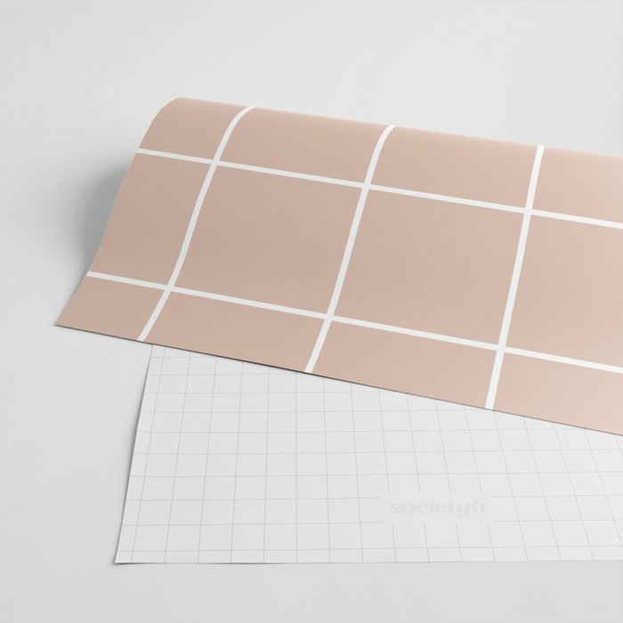 Dusty pink grid wrapping paper by ARTbyJWP | Society6