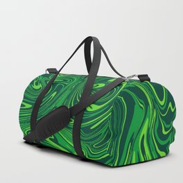 Green emerald abstract marble Duffle Bag