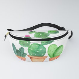 Three Cacti in Pots Fanny Pack