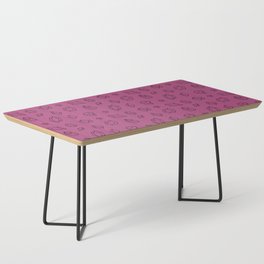 Magenta and Black Gems Pattern Coffee Table