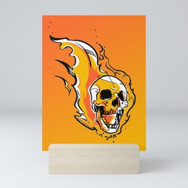 Red Hot Skull Mini Art Print