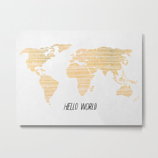 Hello World Metal Print