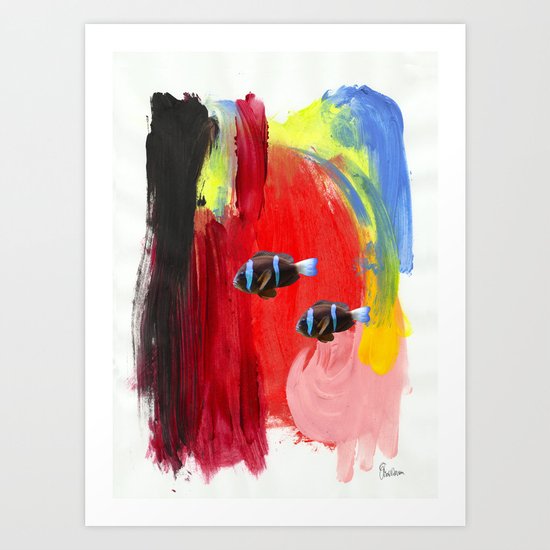 Paint the Blues Away Oceanic Art Print