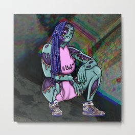 distortedd_ZOMBIE Metal Print