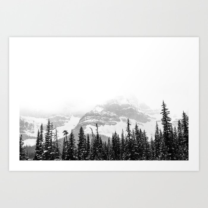Driving | Landscape Photography | Mountains | Adventure in Alberta Art Print