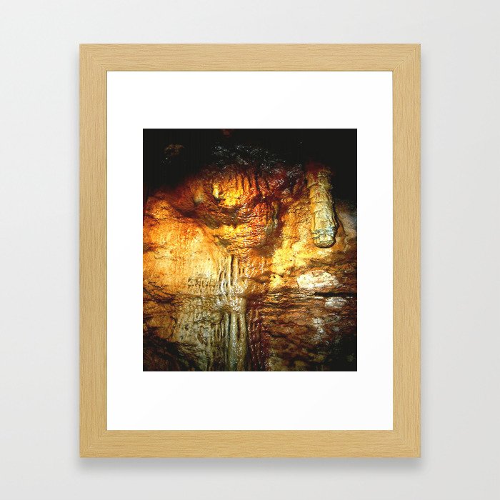 Reflections inside a Dolomite Cave Framed Art Print