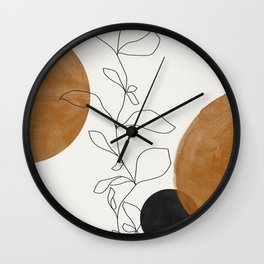 Abstract Plant Wall Clock