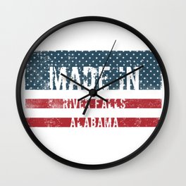 Made in River Falls, Alabama Wall Clock