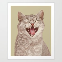 Smiling Cat Art Print