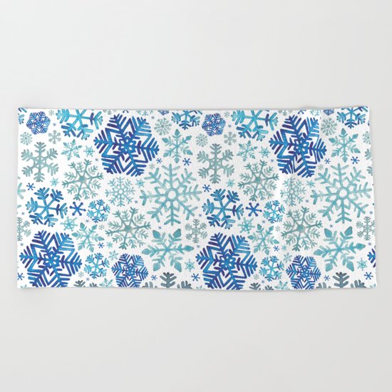 Snowflakes Beach Towel