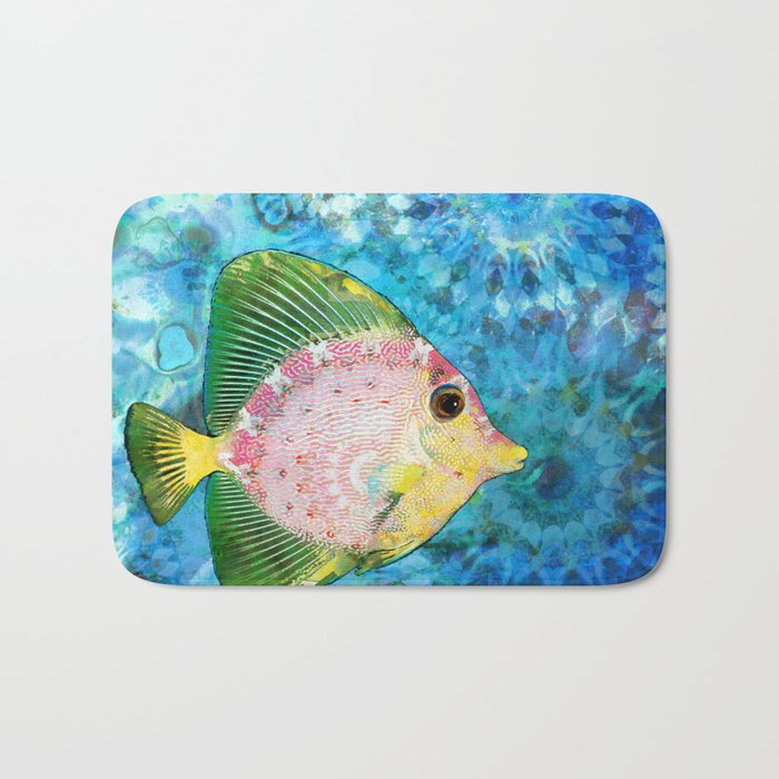 Tangy - Colorful Tropical Reef Fish Art Bath Mat