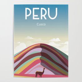 Peru cusco travel poster Poster