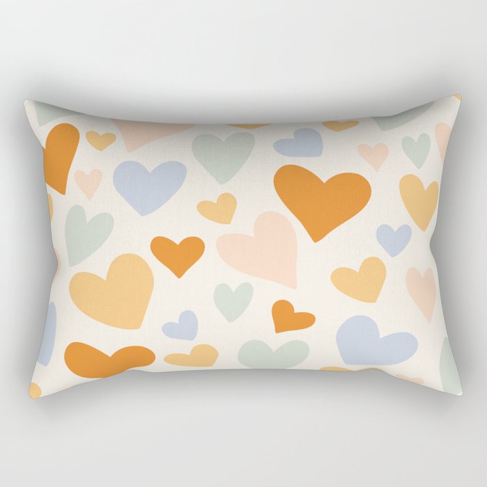 Terrazzo hearts Rectangular Pillow