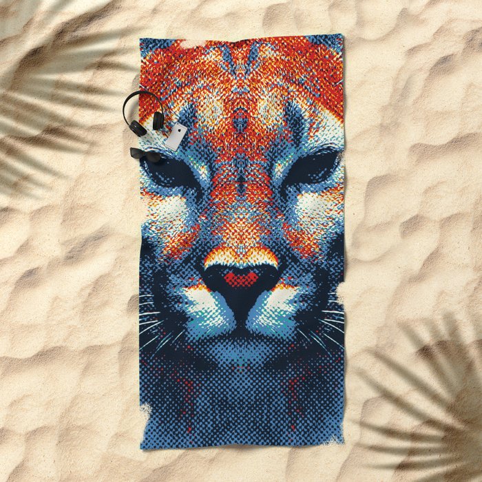 Puma - Colorful Animals Beach Towel by 