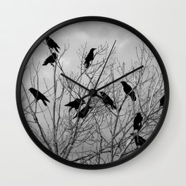 Murder Of Crows - Three Wall Clock