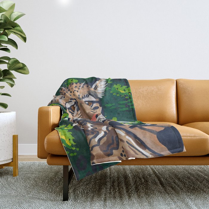 Clouded Leopard Throw Blanket