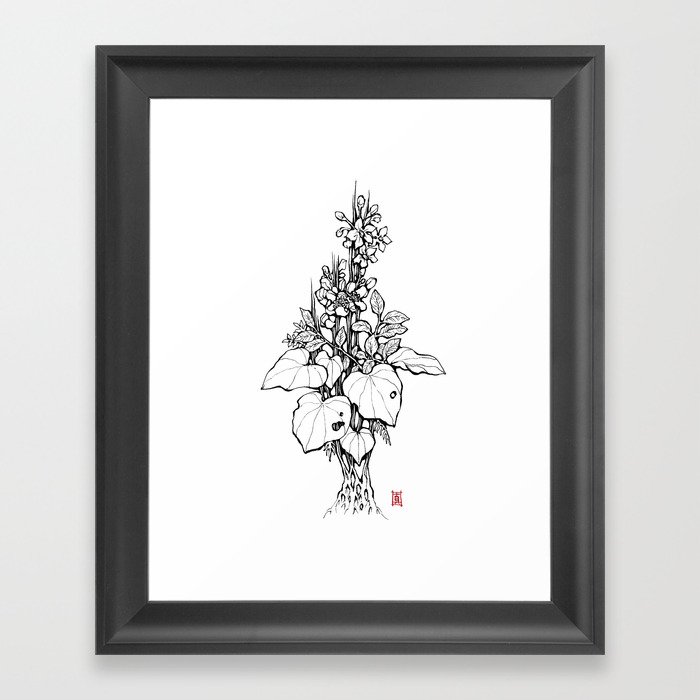 Mixed Plants Framed Art Print